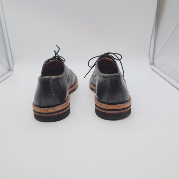 Ben Sherman Black/Gray sz 11.5 Oxfords Leather Wingtip Design - Picture 4 of 10